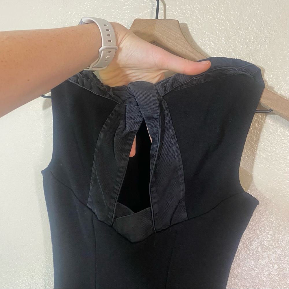 DVF DIANE VON FURSTENBERG PANSY BLACK CLASSIC WOOL DRESS COCKTAIL SIZE 2 - Picture 9 of 9